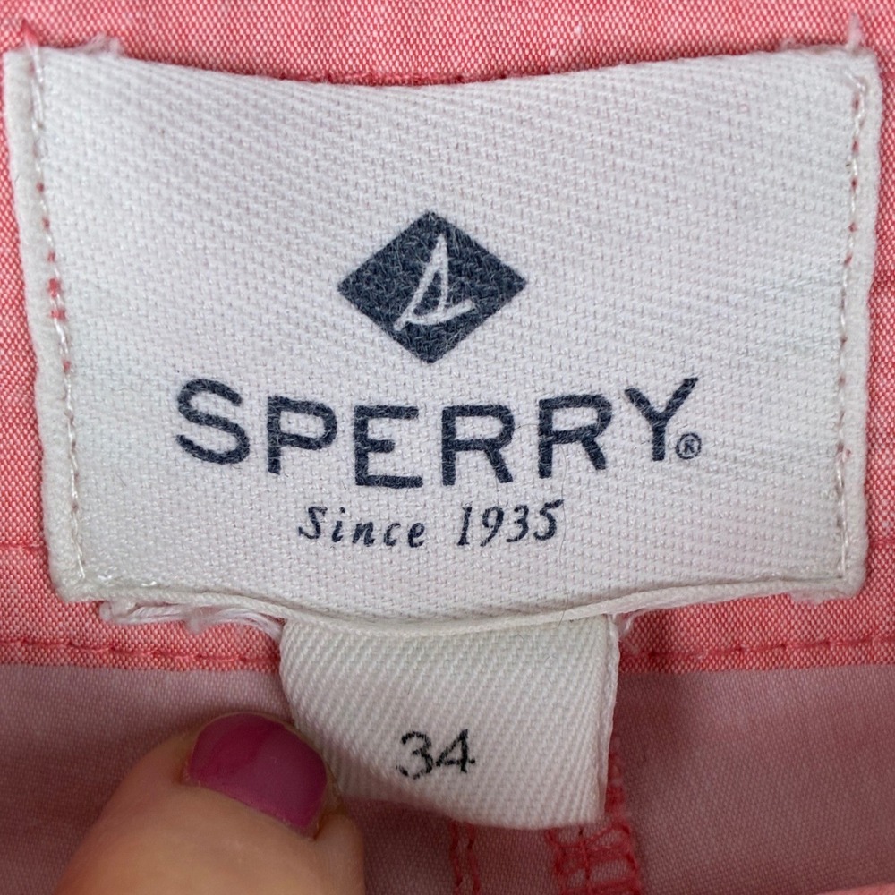 Sperry Men's Size 34 Pink Striped Board Shorts Swim Trunks 8" Inseam - Picture 8 of 10